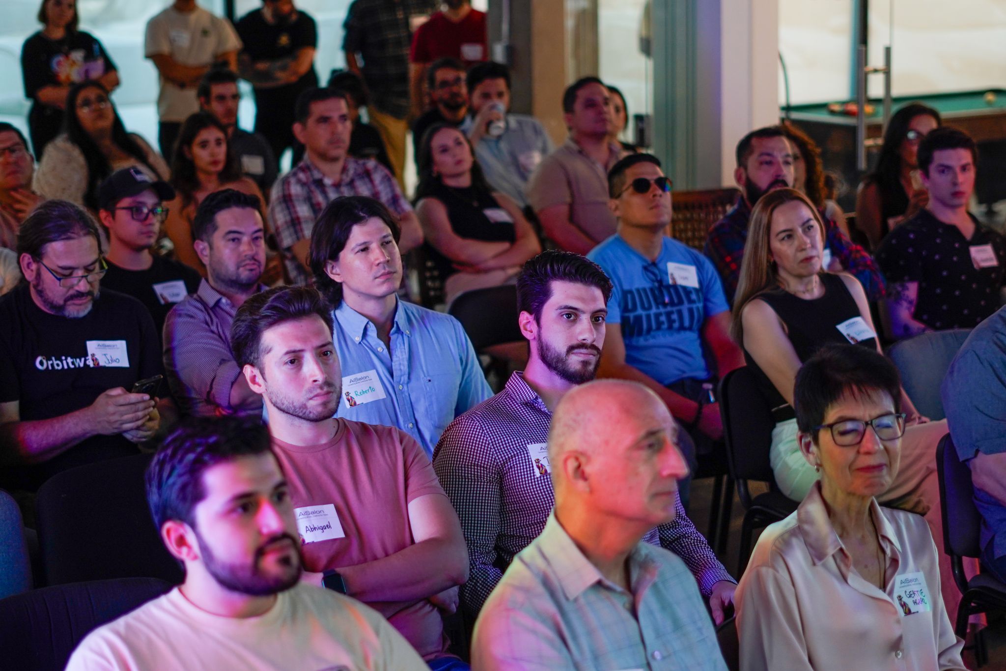 Photo of attendees at an AI Salon event